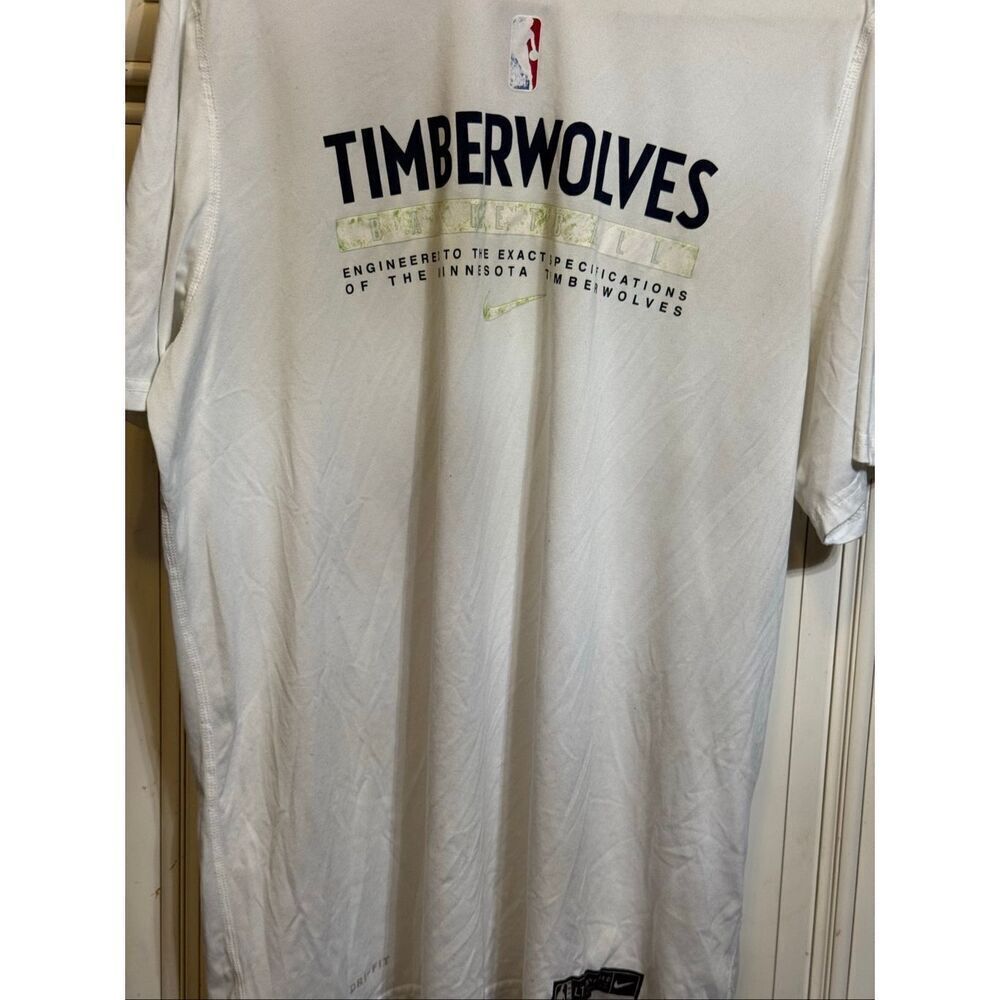 Nike Dri-fit Men's NBA Minnesota Timberwolves Performance T-shirt White Large